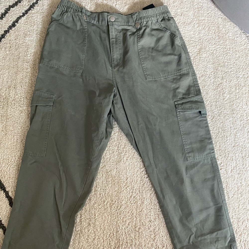 Olive green cargo styled pants